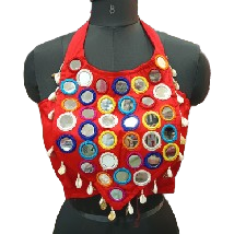 TRADITIONAL NAVRATRI SPL. Halter half mirror blouse
