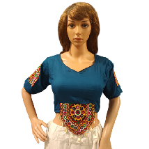 TRADITIONAL NAVRATRI SPL. Plain Patch Blouse