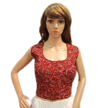 Cotton Gamthi printed blouse. Navratri Special Sleeveless Blouse for Lehenga & Saree.