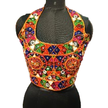 TRADITIONAL NAVRATRI SPL. Halter Neck mirror blouse