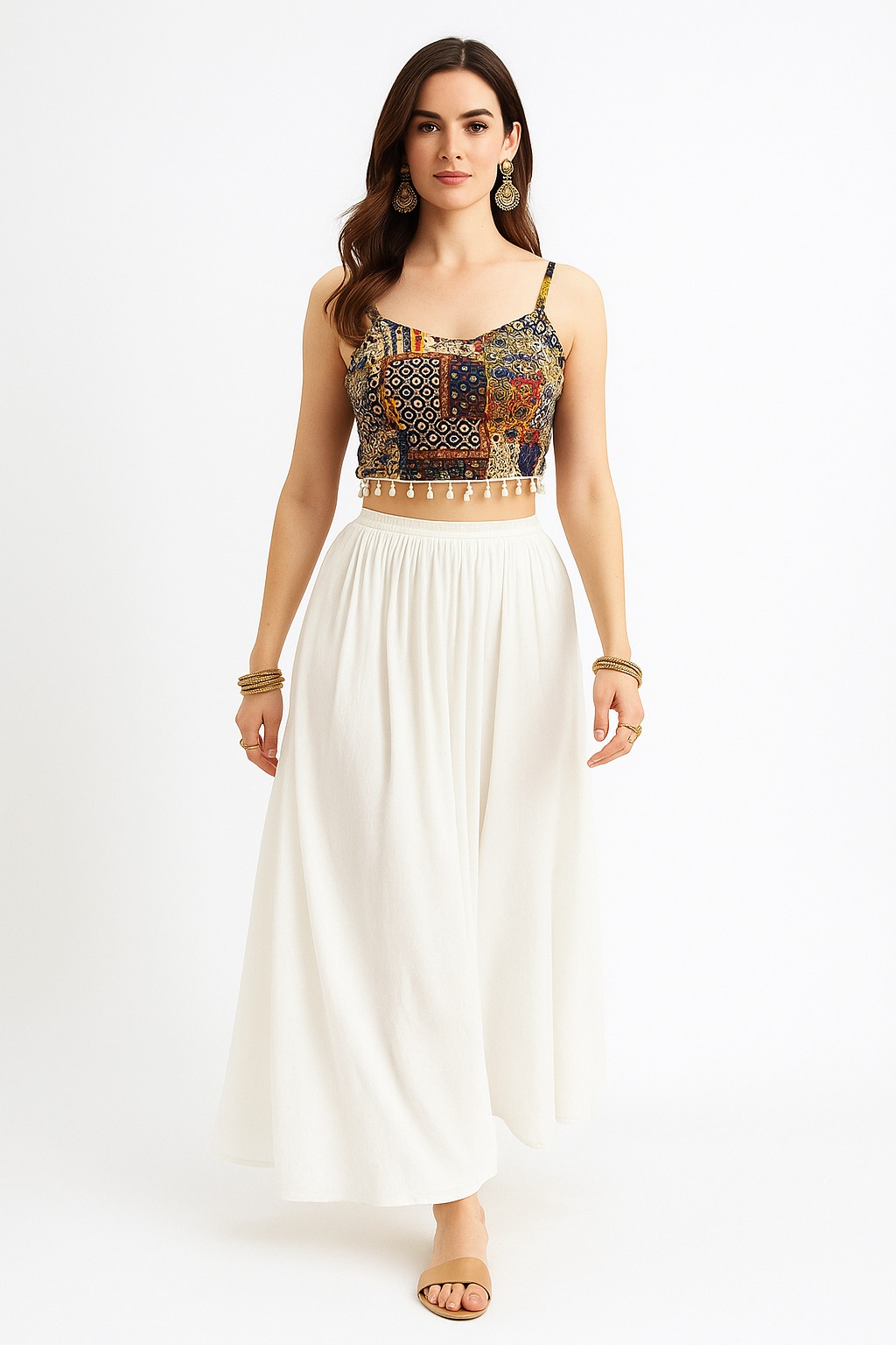 Blouse - digital printed padded blouse